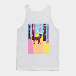 Vintage Deer in the Woodland Tank Top